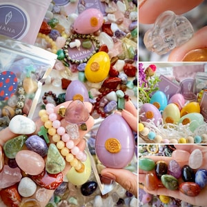NEW Easter Egg Crystal Scoops Spring Themed Premium Surprise Crystal Mystery Mix Pouch 125g 4.5oz Your Choice of Egg / Limited-Edition Pouch