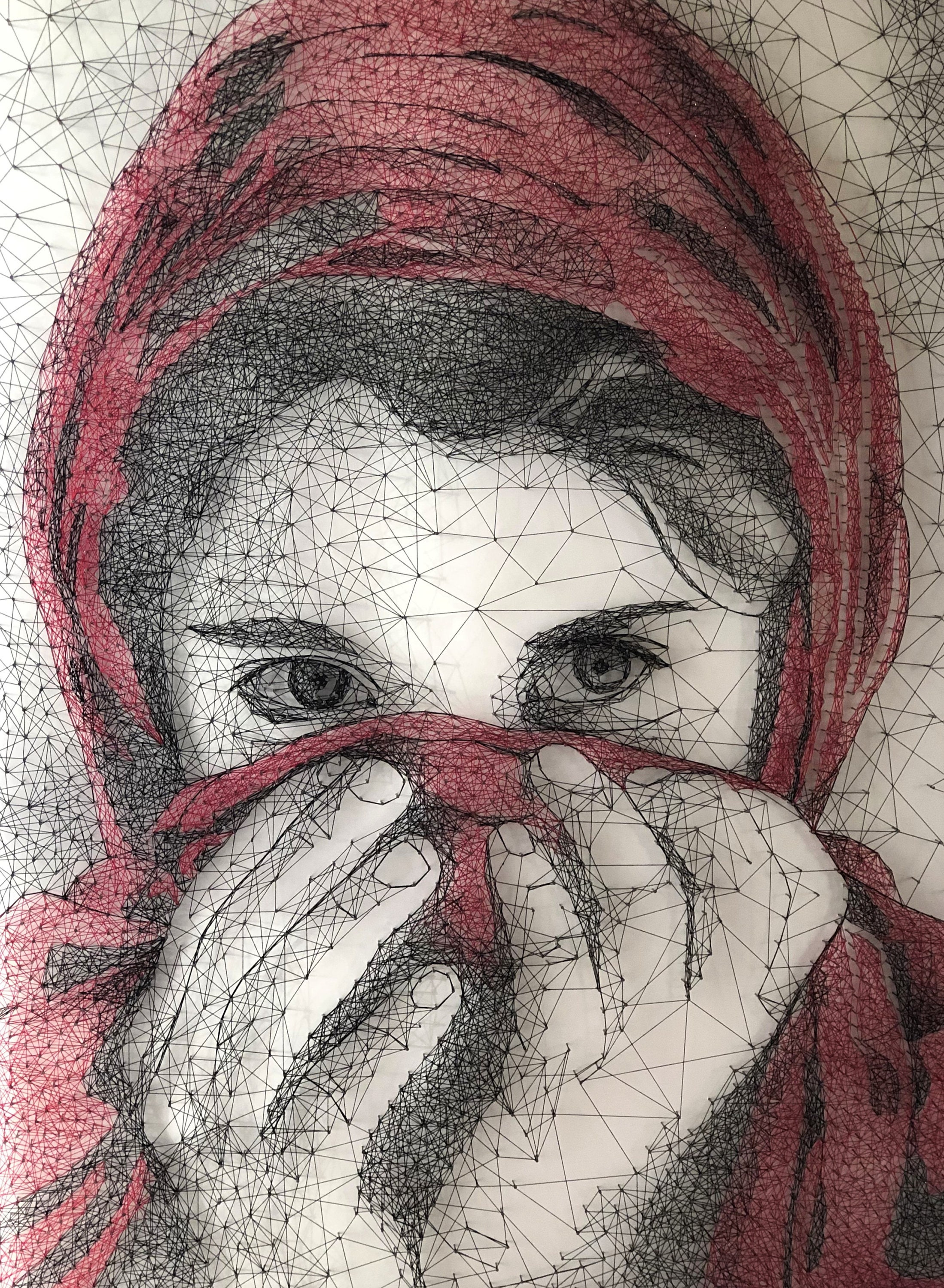 AMARA Stringart Portrait / Thread Art With Nails and Thread Etsy