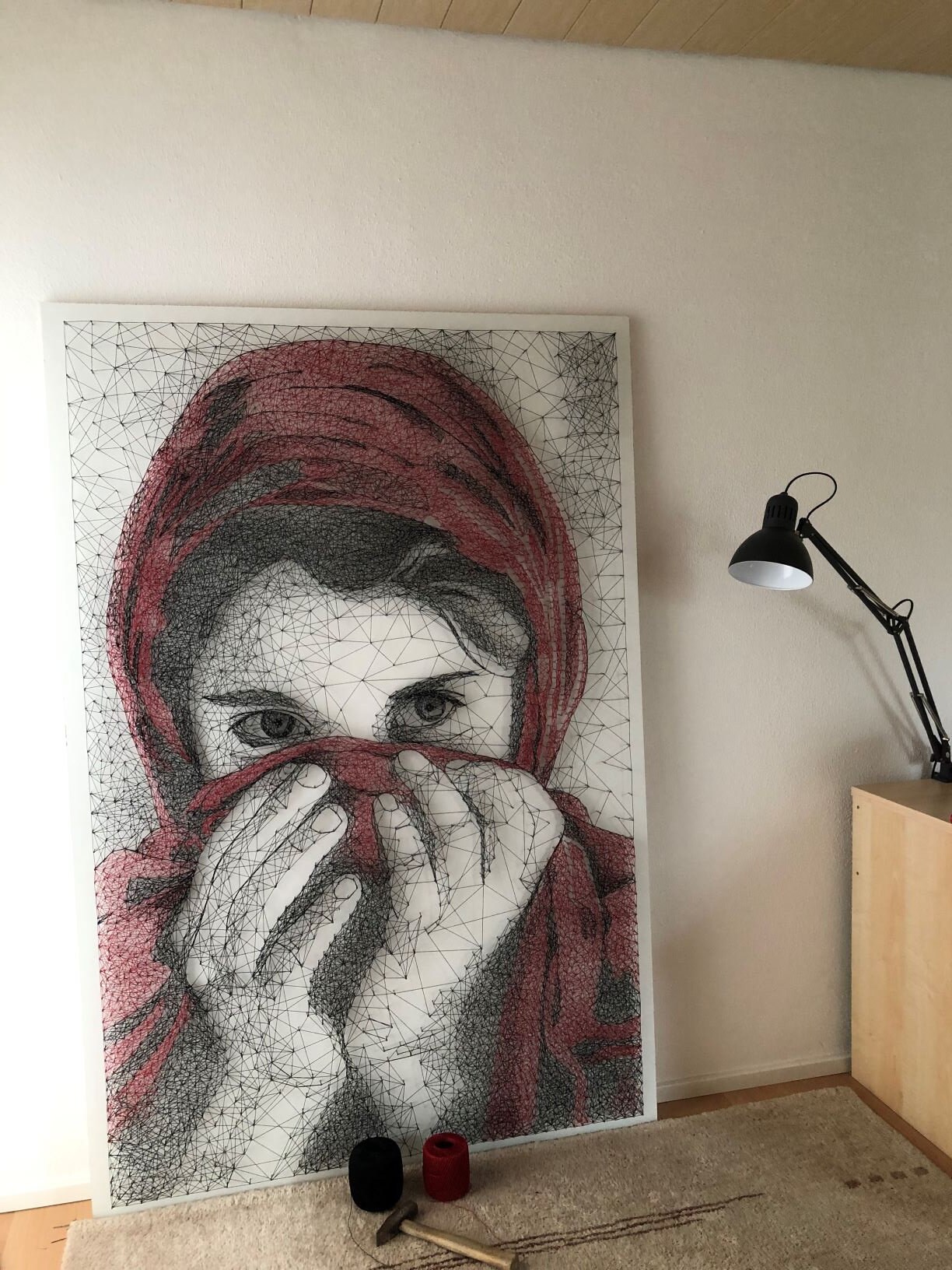 AMARA Stringart Portrait / Thread Art With Nails and Thread Etsy