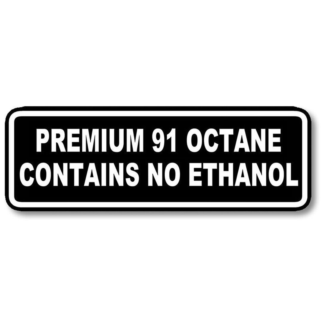 Premium 91 Octane Contains No Ethanol Warning Bumper Sticker Etsy