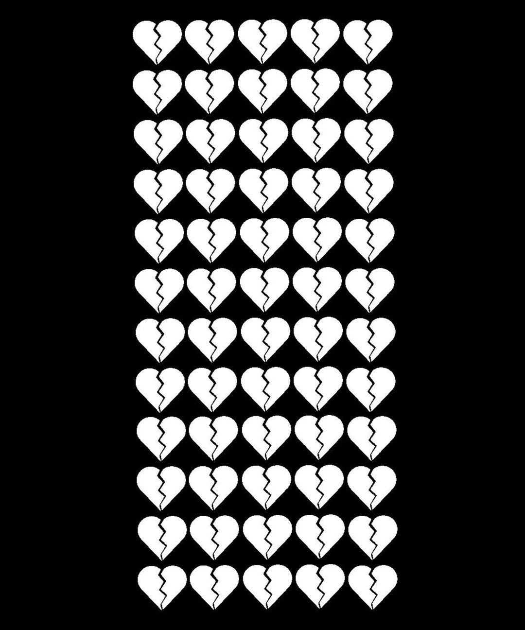 Broken Heart Sticker Pack 60 Pcs Vinyl Car Decals Packs JDM Tuner Drift
