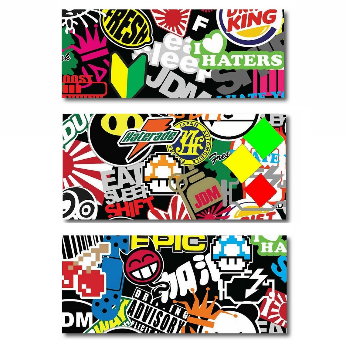 JDM Sticker Bomb Adhesive Vinyl Wrap for Car Truck Cup Cooler Etsy