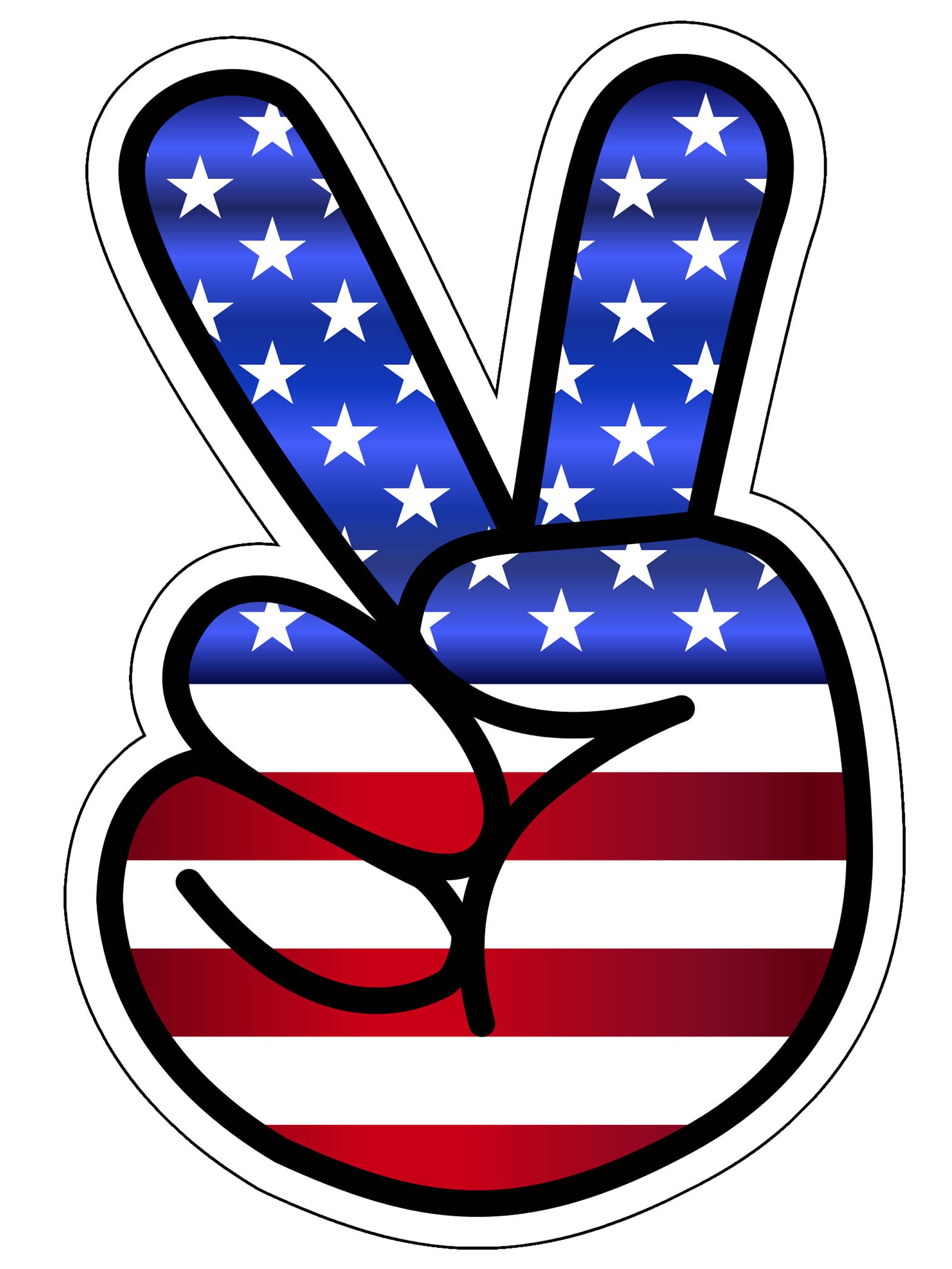 American Flag USA Hand Peace Sign Logo JDM Drag Drift Tuner Etsy