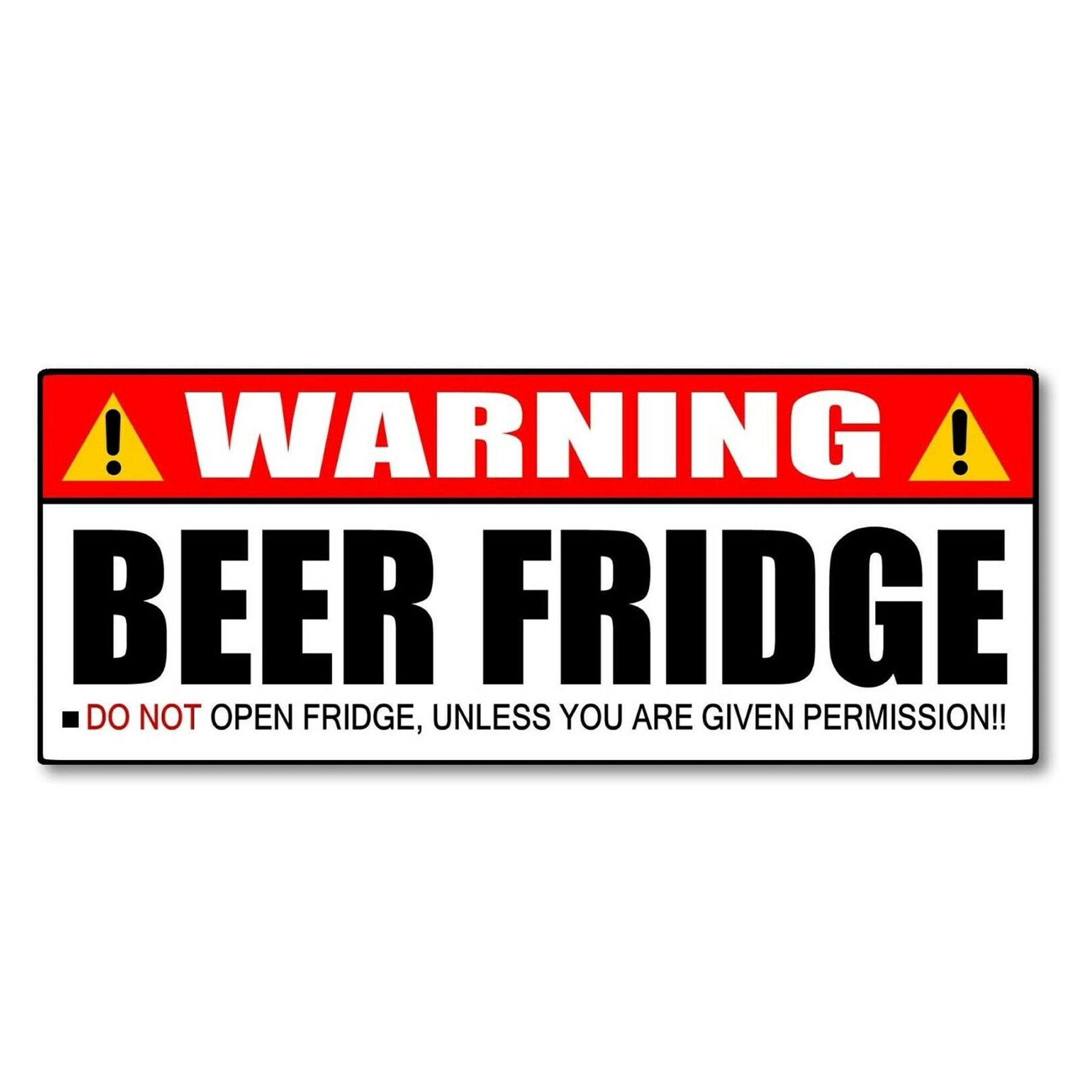Warning Beer Fridge Do Not Open Funny Pong Bumper Sticker - Etsy