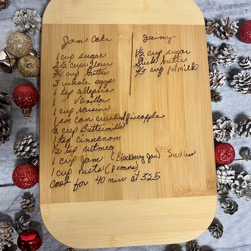 Custom Handwritten Recipe Cutting Board Grandma's Etsy