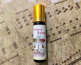 Strawberry Delight Perfume Oil Roll On: Gourmand Fruity Scent
