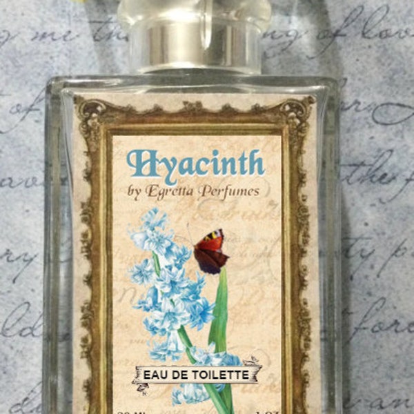 Blue flowers Hyacinth and Forget Me Not Perfume Spray floral fragrance girls floral symbol vintage fresh made In Canada parfum Tonka bean