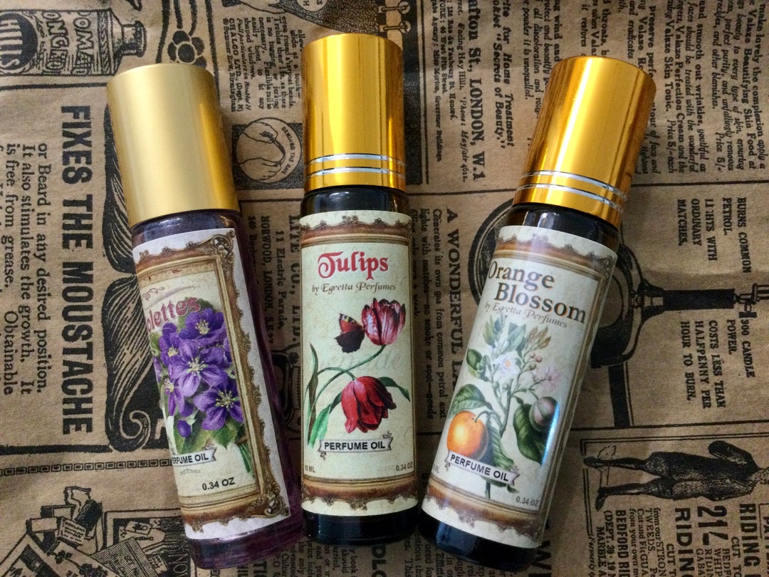 3 Roll on Full Size Perfume Oil Set Spring Flower Back to School Vintage  Parfum French Label Old Art Deco Gift for Women Egretta Canada 