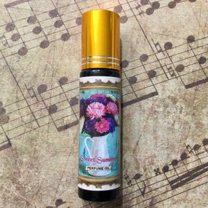 Perfume Oil with peach blossom, Sugared violets and elderberry flowers, zero alcohol fragrance, vegan parfum, Canada fragrance, Egretta