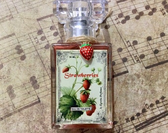 Erdbeer Parfüm Spray 30 ml, Eau de Toilette mit roten Beeren, Erdbeeren Geschenk, Duft zum Geburtstag
