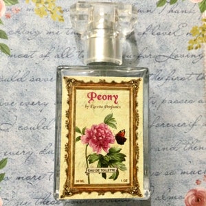 Peony Perfume Spray full size 1 oz, Anniversary Birthday flower, floral fragrance for women, vintage sweet parfum, eau de toilette, Romanian