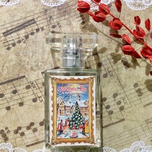Christmas Eve perfume, candied cherry scent, last century fragrance, mulled wine perfumes, gift for holidays, traditional snow tree, carols