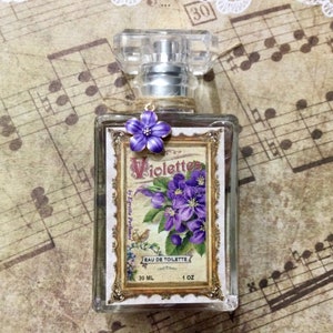 Viooltjes parfum spray paarse zoete bloem eau de toilette vintage parfum Frans label oude art deco cadeau voor vrouwen egretta canada artistiek