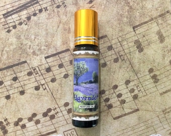 Lavender Rose Perfume Oil, Floral Botanical Roll On