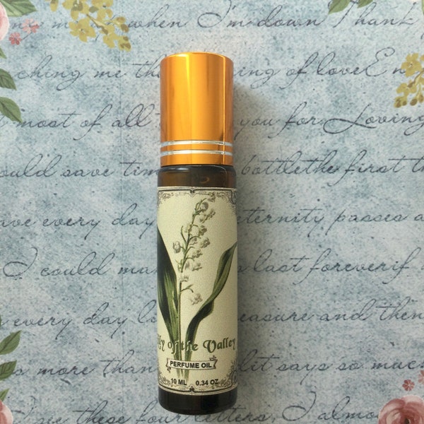 Lily of the Valley perfume oil roll on sweet flower vintage parfum French label old art deco gift for women egretta canada Balzac book