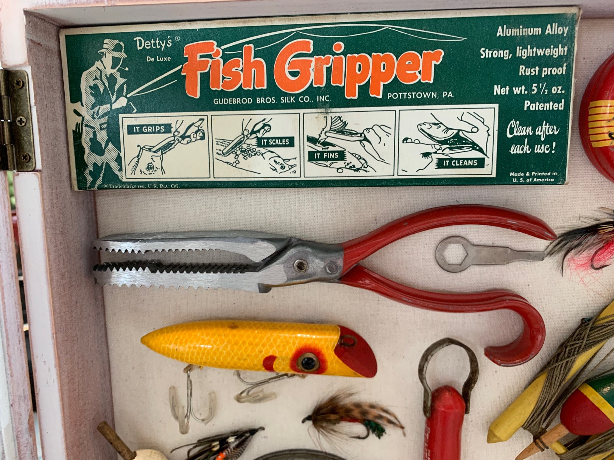 Fishing Tackle Shadow Box With Antiques and Vintage Items - Etsy