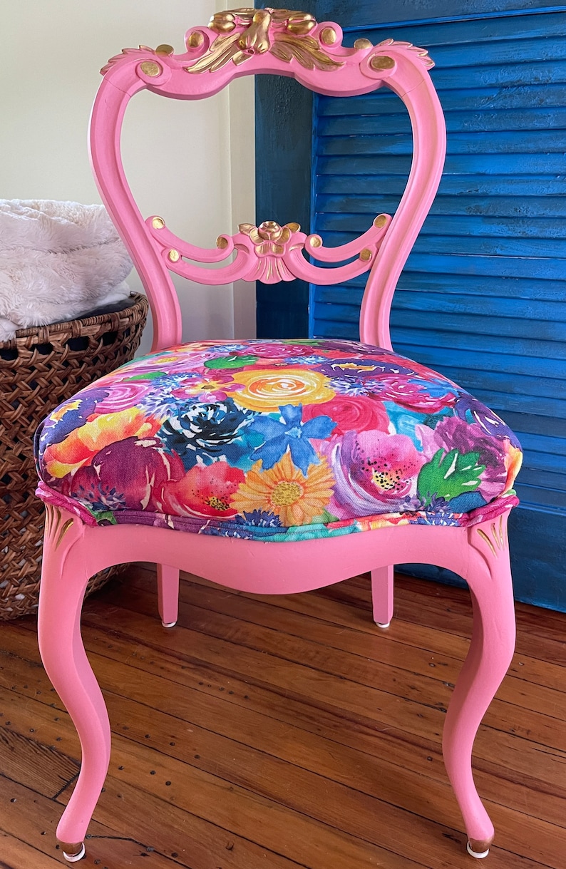 Eclectic Boho Chair Dining Chair Customizable Chair Antique Etsy