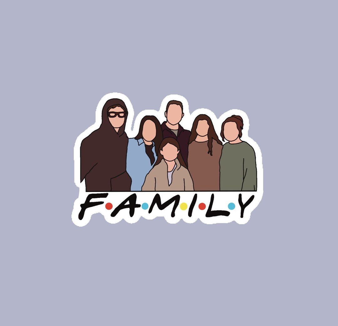 Friends Sticker Customizable Custom FRIENDS Font Sticker: Custom Sticker Custom Sticker - Etsy