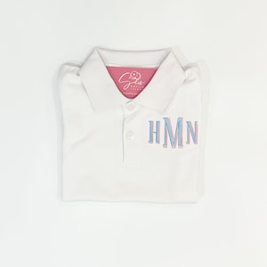 Boys Monogrammed Polo | Boys Embroidered Polo | Boys Personalized Initial Polo | Boys Polo