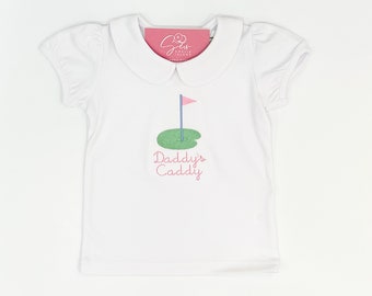 Kids Caddy Golf Shirt | Girls Personalized Golf Shirt | Girls Monogrammed Golf Shirt | Girls Golf Apparel | Girls Golf | Kids Caddy Shirt