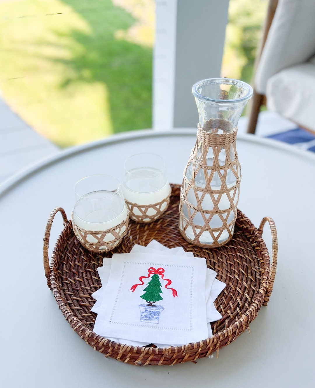 Christmas Cocktail Napkins Hostess Gift Chinoiserie Etsy