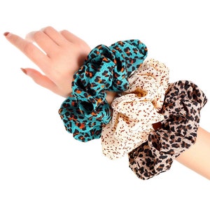 Jumbo Scrunchies 3 pack, cheetah print, leopard print, large oversized scrunchy bundle, boho scrunchies, vintage, throw back, gifts for her