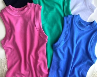 Bodysuit super stretchy and soft, one size fits S-XL, sleeveless top, leotard like, sculpting under shirt cami high neck