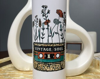 Boho vintage soul hand peace sign art 20oz tumbler