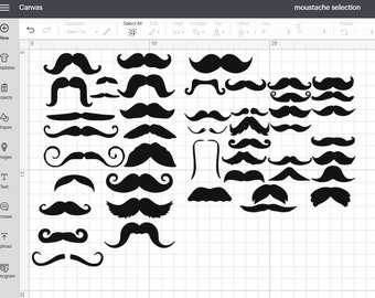 Moustache SVG for cricut design space