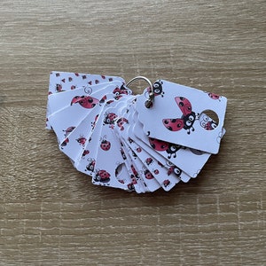 Coccinella, gocce di filo interdentale coccinella, gocce di filo, extra spesse, realizzate con carta da 500 gsm, coccinella, coccinella
