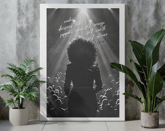 Oprah Winfrey Framed Poster: Self-Love Inspirational Quote