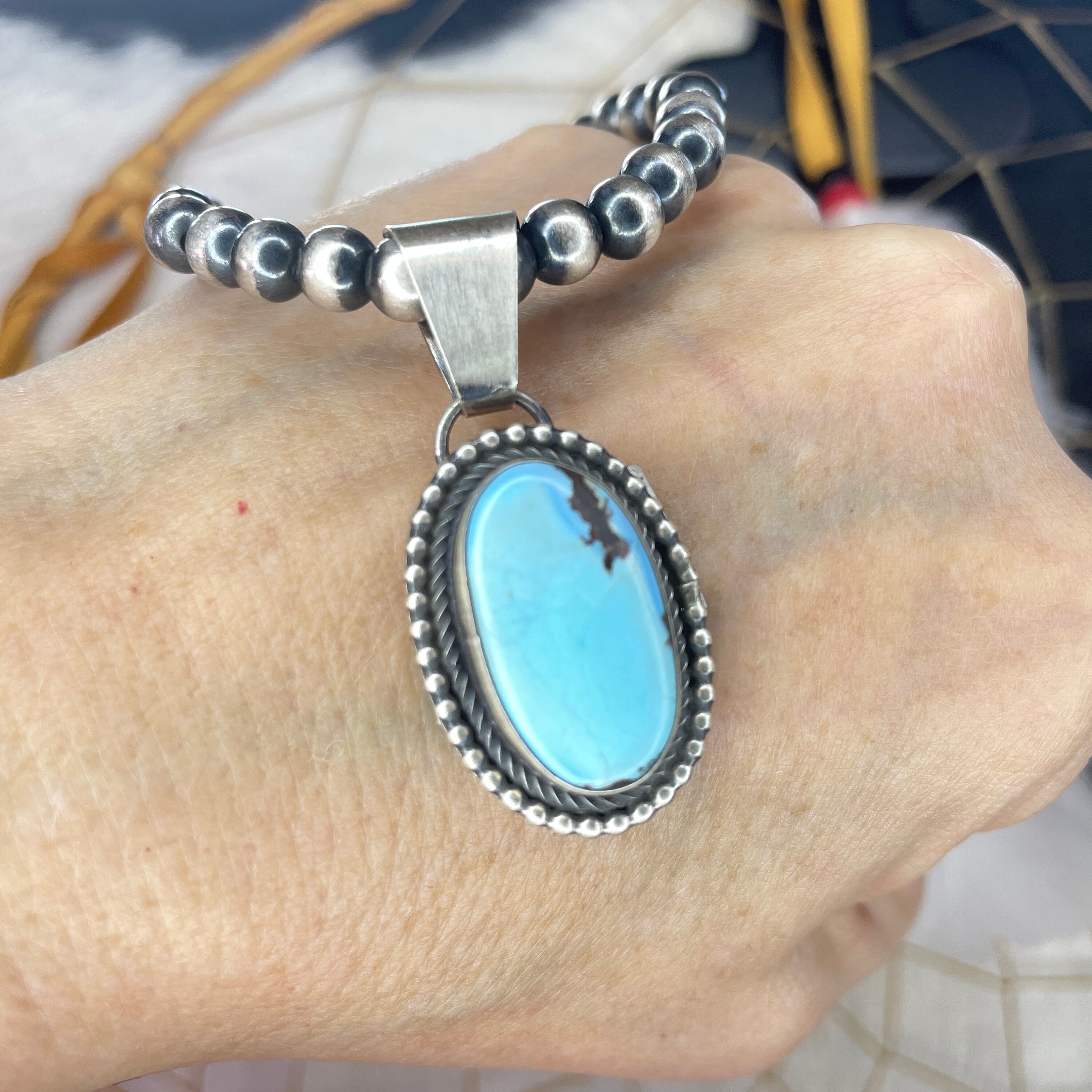 Diane katzman turquoise shop teardrop necklace