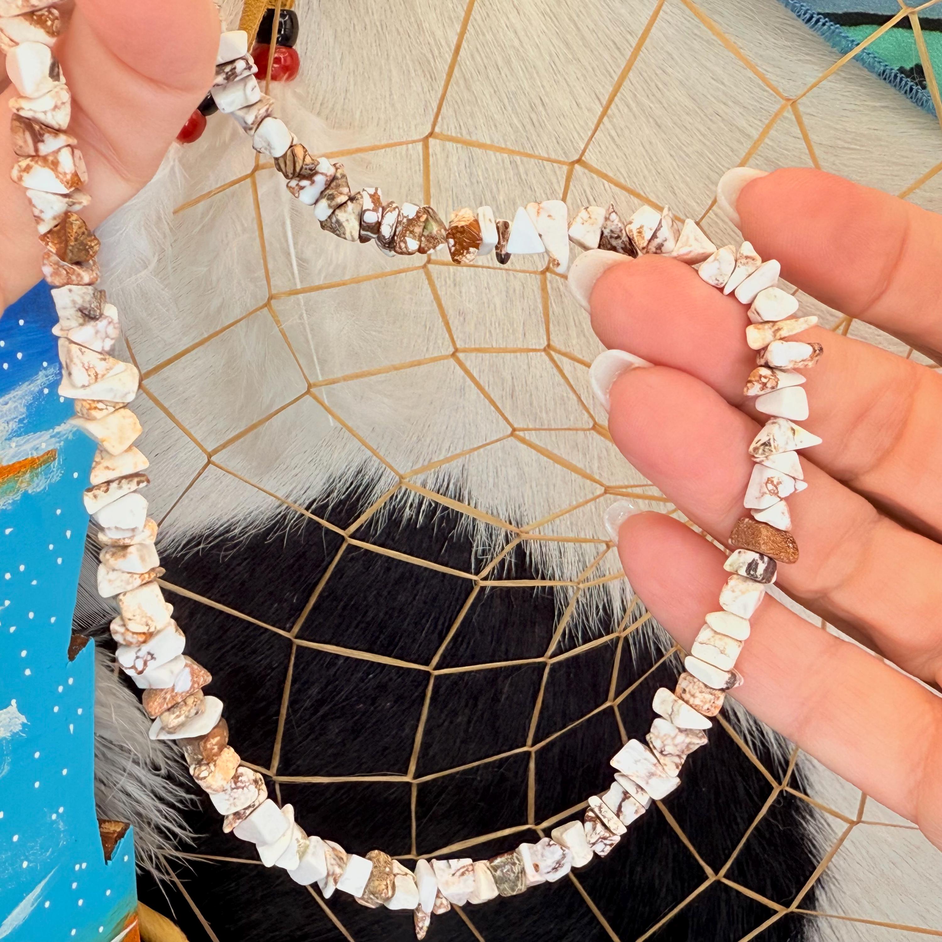 1/2 Price! WILD HORSE Nugget Necklace 17.5” Length! Beautiful Free Form Stones in Browns, Creams, Whites! Hand-Strung Wild Horse Necklace!