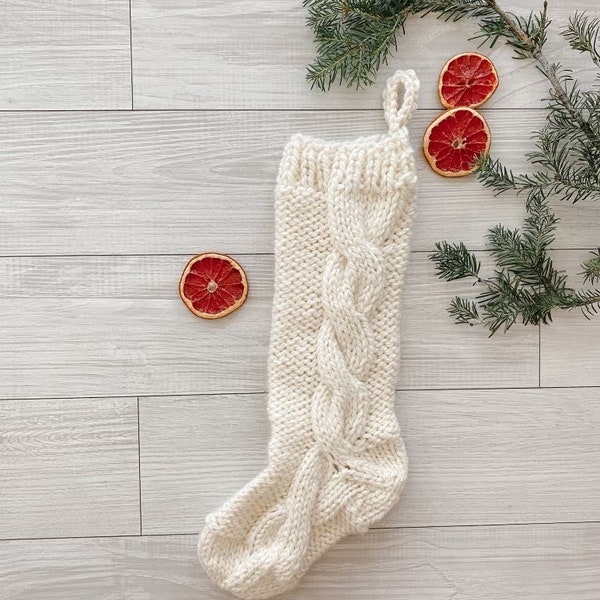 Chunky Cable Knit Stocking - Pattern