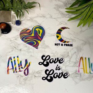 Pride Sticker Set | LGBTQ+ Stickers | Ally Stickers | Pride Month | Vinyl Stickers | Water Resistant | Laptop Sticker | Water Bottle Sticker