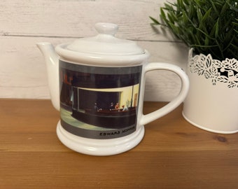 Vintage Edward Hopper  Nighthawks Tea Pot Masteriece Collection 1993 Art Institute of Chicago 32oz