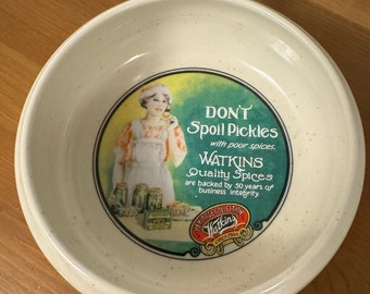 Bol à soupe en grès Don't spoil the Pickles - #1 Watkins 7901 vintage, objet de collection