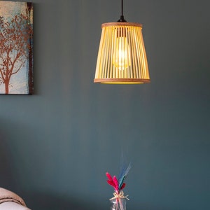 Wooden pendant light , scandinavian wooden light