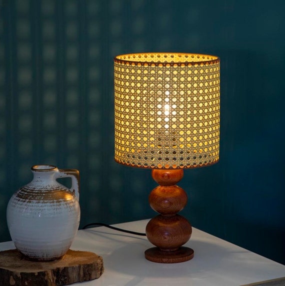 Rattan lampshade for table lamp deals