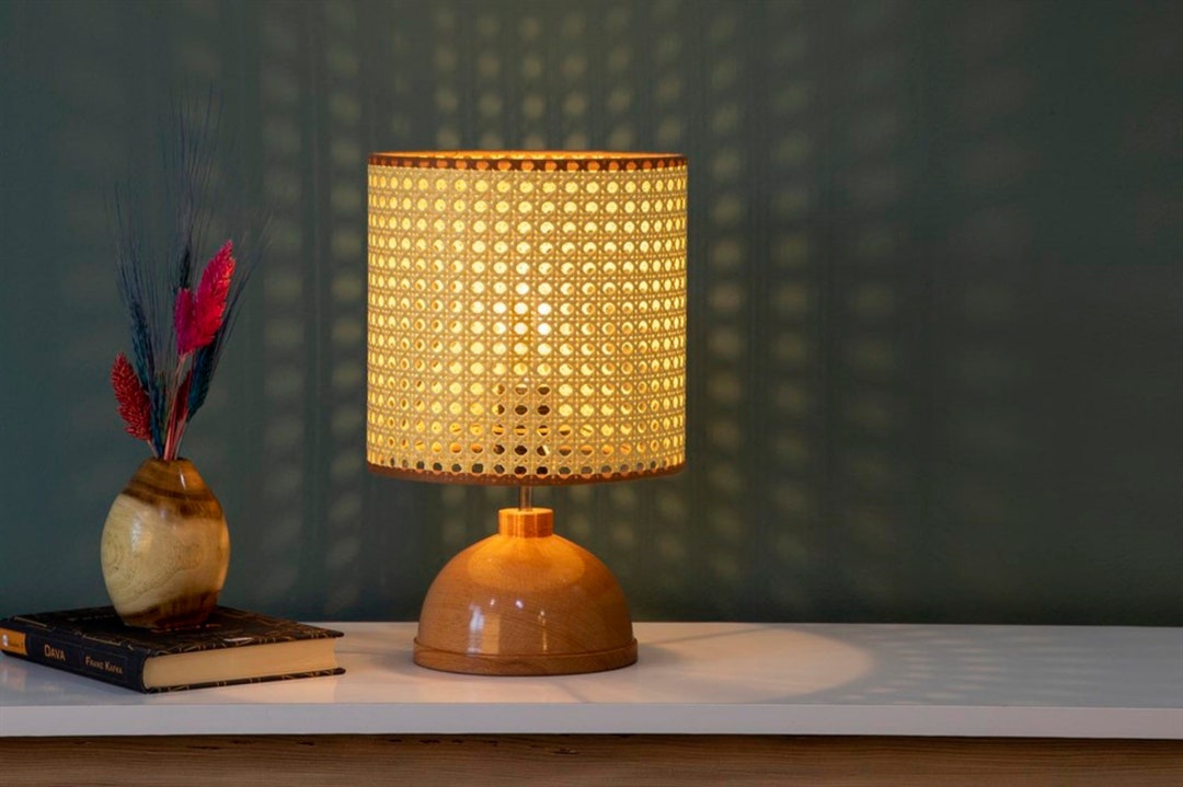 Rattan Table Lamp , Wicker Table Lamp , Rattan Lampshade , Bamboo Table