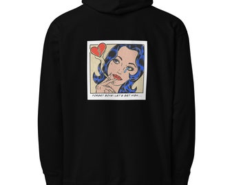 Olvídate de los chicos... Vamos a conseguir sudadera con capucha alta - divertido regalo Stoner para niñas, camisa de gran tamaño Girly Stoner, moda Stoner Girl, regalos para fumadores