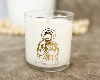 Saint Teresa of Calcutta  | Catholic Candle | Confirmation Gift | Prayer Candle | Catholic Decor | Religious Gift | Mother Teresa