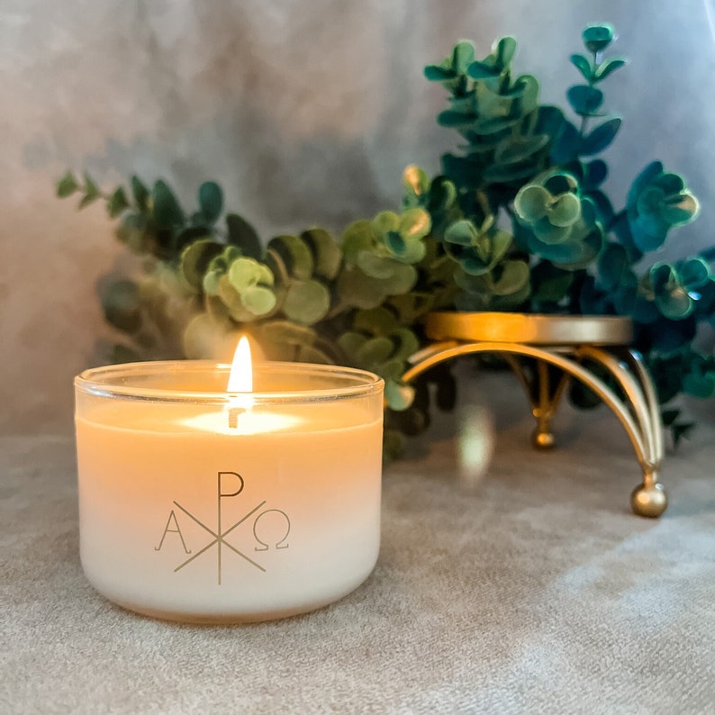 Chrism Infused Scented 4 Oz Soy Candle Catholic Gifts Etsy