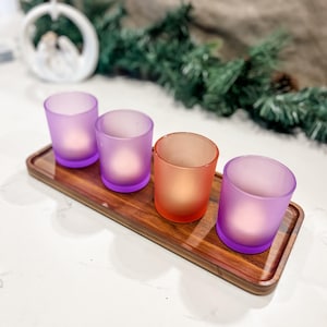 Advent Candle Set | Advent Catholic Decor | Advent Liturgical Set | Modern Advent Wreath