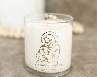 Infant Loss Miscarriage Candle Gift “We Shall Find Our Little Ones Again Up Above” Saint Zelie Martin Catholic Christian Loss of Child