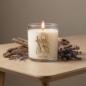 Saint Joseph Soy Candle: Catholic Christian Gift