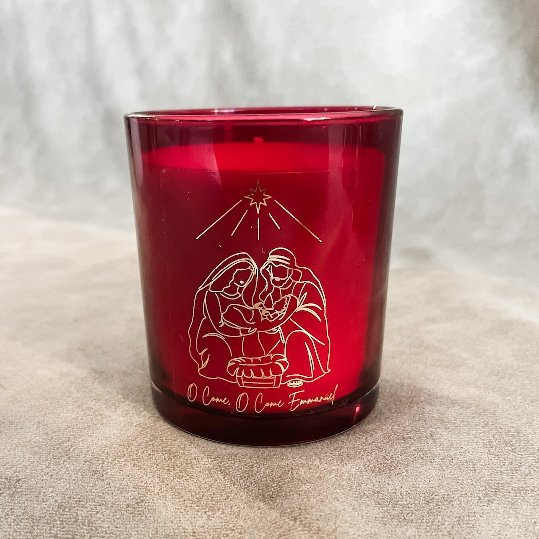 Nativity Frankincense & Myyrh Scented Candle Holy Family Art Etsy