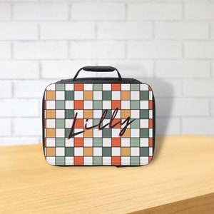 Vans mow pink hot sale checkerboard lunch bag