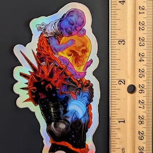 Cosmic Ghost Rider Vinyl Holographic Sticker