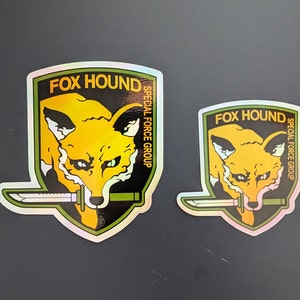 Large 4&quot; Foxhound Vinyl Holographic Sticker